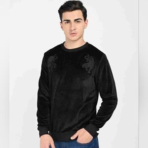 Navy blue velvet Premium Soulstar sweater, size M